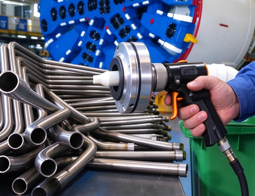 AM-2 Pneumatic Tube Cleaning Gun | Efficient Cleaning for Bent Steel Pipe Inner Walls, Eliminate Residual Contaminants in Tubing Lines
